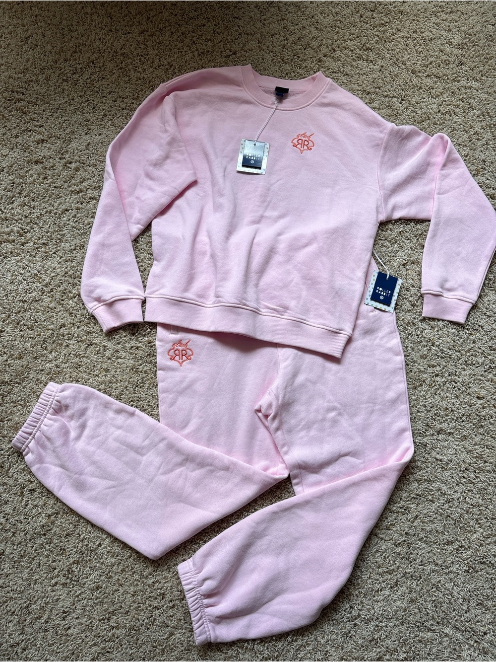 Roller Rabbit x Target Pink Crewneck Sweatshirt AND Sweatpants Set NWT Sz M